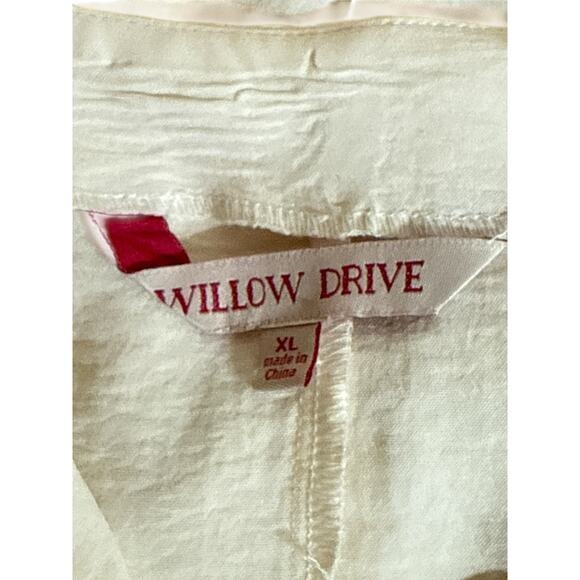Willow Drive Women's 3/4 Sleeve V-Neck Hi-Low Relaxed Pullover Top Size XL Cream - Picture 7 of 8